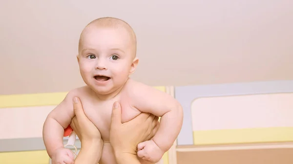 Nieuwe Baby Zuigeling Gelukkig Klein Kind Gezondheid Portret Peuter Ontspannen — Stockfoto