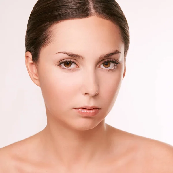 Cara Cosmetológica Belleza Retrato Facial Chica Hydra Crema Inyección Dermatología — Foto de Stock