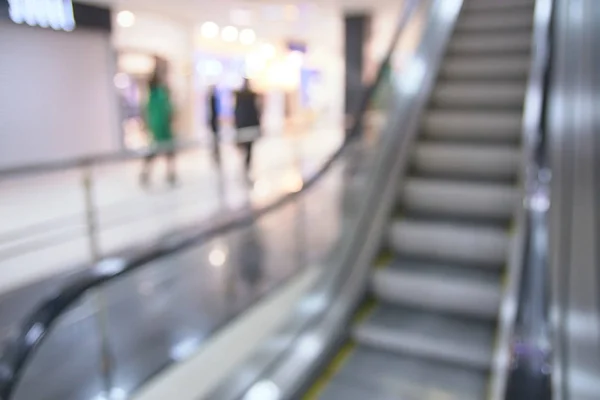 Einkaufszentrum Verschwommener Hintergrund Graue Rolltreppe — Stockfoto