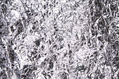 Folyo alüminyum ezilmiş doku. Metal malzeme arkaplanı