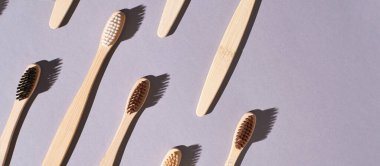 Bambu diş fırçası seti. Farklı renk