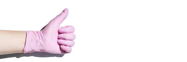 Ręka w rękawicach z probówką. Sprzęt medyczny — Zdjęcie stockowe