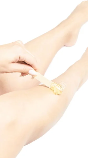 Hair removal depilation. Female skin routine. Bodycare — Stock Photo, Image