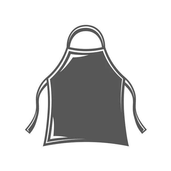 Förkläde Isolerad Vit Bakgrund Symbol För Matlagning Design Logotyp Och — Stock vektor