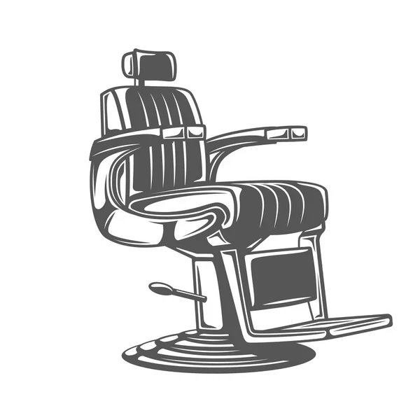 Barber Chair Isolated White Background Design Element Vector Illustration — Stock Vector