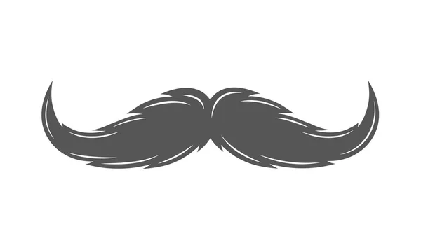 白い背景で隔離の口ひげのシルエット デザイン要素 ベクトル図 — ストックベクタ