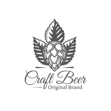 Beyaz arka plan üzerinde izole bira etiket. Tasarım öğesi. Vektör çizim