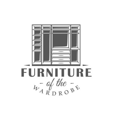 Beyaz arka plan üzerinde izole mobilya etiket. Tasarım öğesi. Vektör çizim