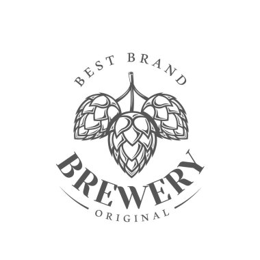 Beyaz arka plan üzerinde izole bira etiket. Tasarım öğesi. Vektör çizim