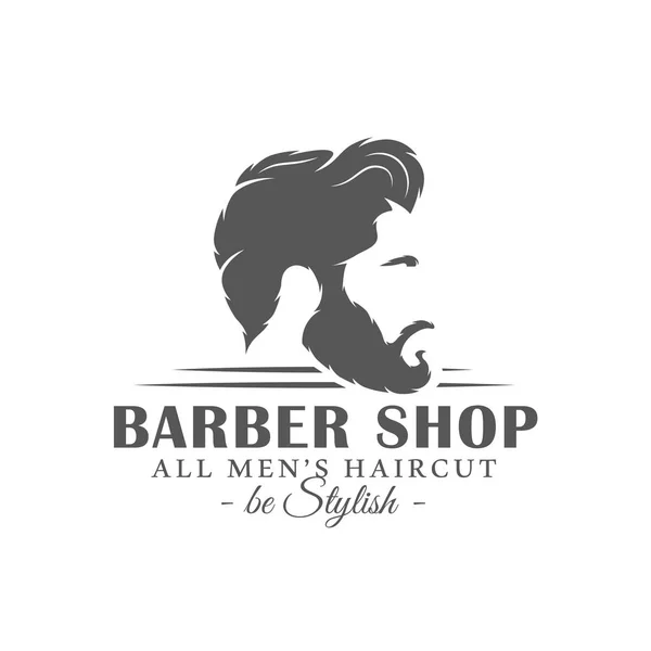 Barbershop Label Isolated White Background Design Element Vector Illustration — Stock Vector