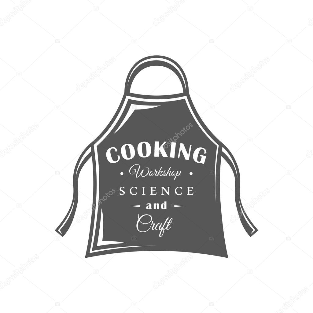 Cooking label isolated on white background. Design element. Vector illustration