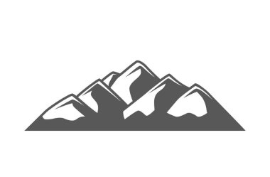 Beyaz arka plan üzerinde izole dağ. Vektör çizim