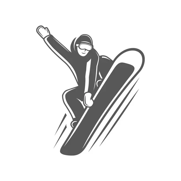 Beyaz Arka Plan Üzerinde Izole Snowboard Vektör Çizim — Stok Vektör