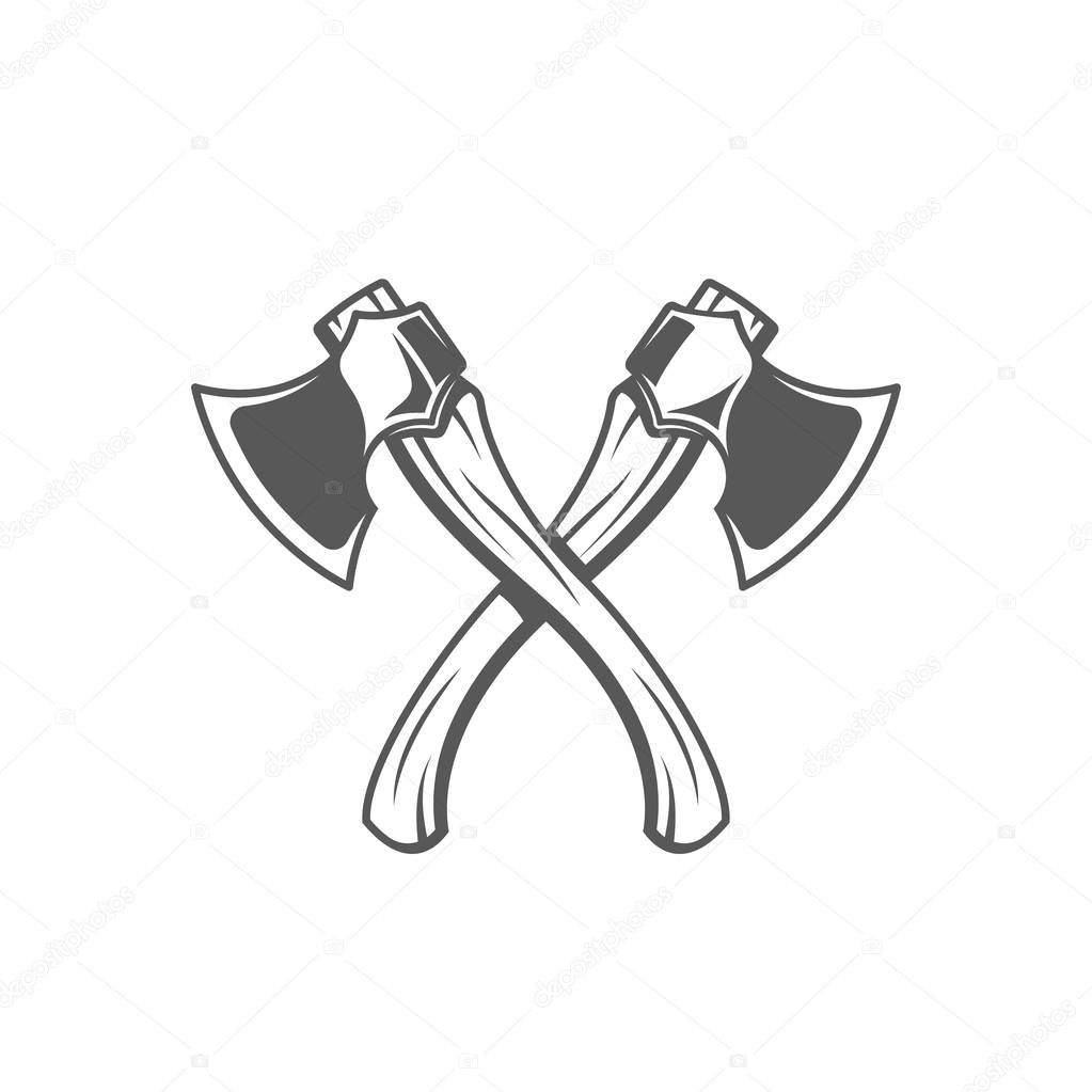 Axes isolated on white background
