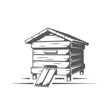 Beehive beyaz arka plan üzerinde izole