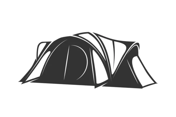 Tienda Aislada Sobre Fondo Blanco Elementos Diseño Camping Ilustración Vectorial — Vector de stock