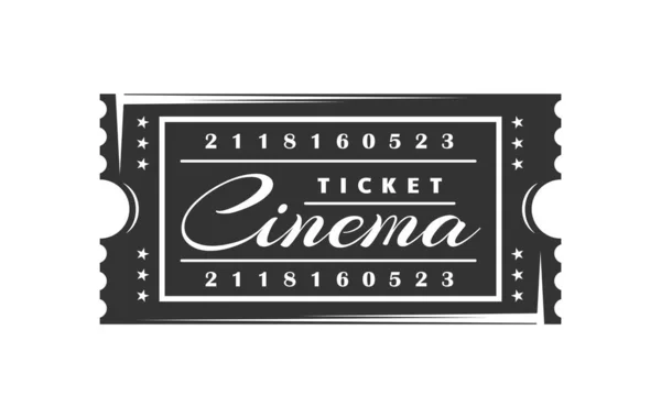 Bilhete Cinema Isolado Fundo Branco Elementos Design Ilustração Vetorial —  Vetores de Stock