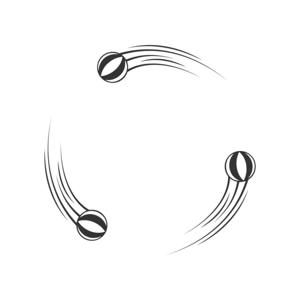 Žonglování Koule Izolované Bílém Pozadí Designové Prvky Vektorová Ilustrace — Stockový vektor