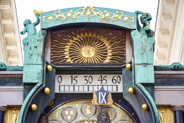 Астрономічний Годинник Ankeruhr Анкерський Годинник Старому Місті Відні Австрія — стокове фото