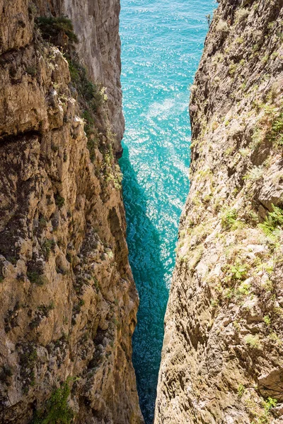Gaeta Montagna Spaccata Broken Mountain Grotta Del Turco Cave Province — Stock Photo, Image