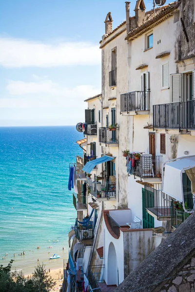 Sperlonga Toeristische Witte Stad Aan Zee Provincie Latina Italië — Stockfoto