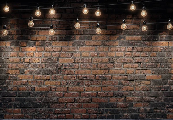 Brick Wall Wallpaper Lit Lighters — Stock Photo, Image