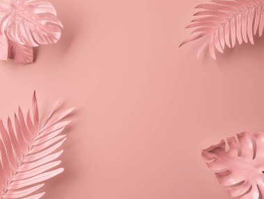 Tropikal tema arka plan doku yaprakları ile