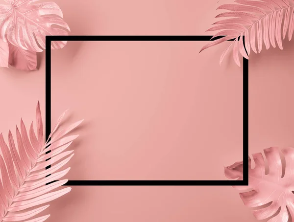 Tema Tropical Textura Fundo Com Folhas — Fotografia de Stock