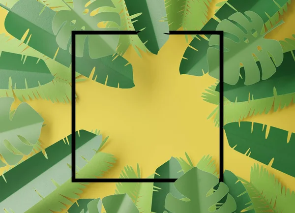Тропічна Текстура Фону Листям — стокове фото