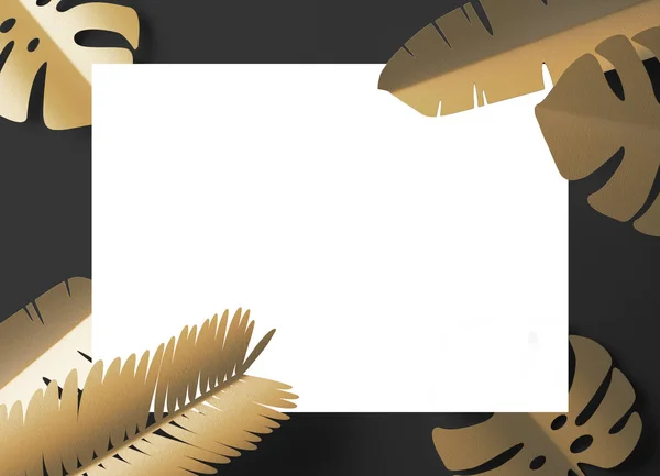 Текстура Фона Тропической Темы Листьями — стоковое фото