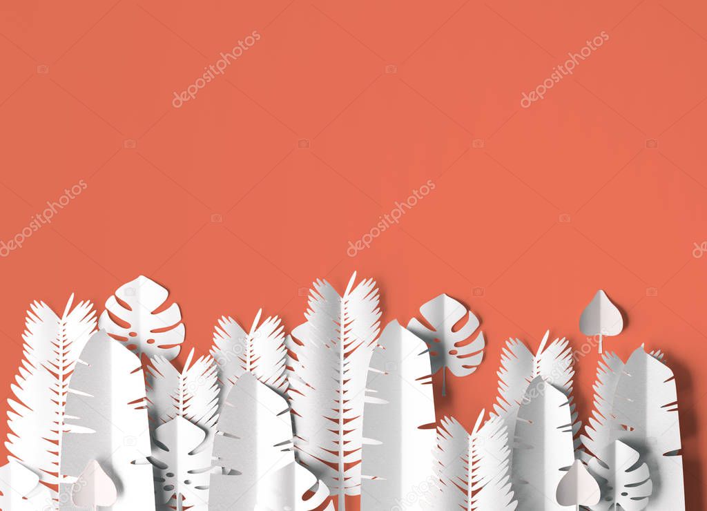 tropical theme background texture with leaves