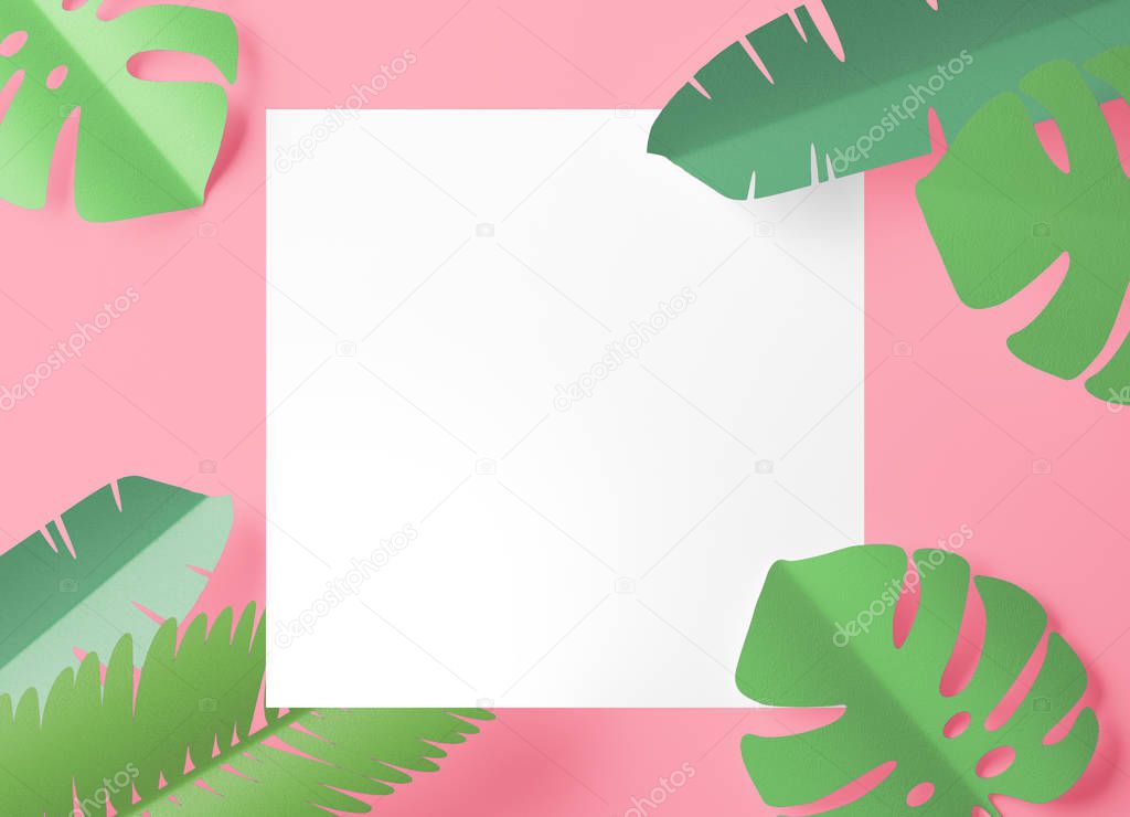 tropical theme background texture with leaves