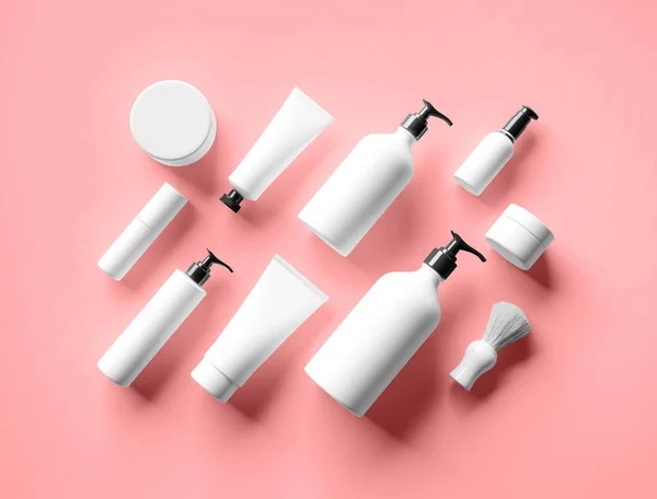 Set Various Skincare Products Bottles — Stock Photo, Image