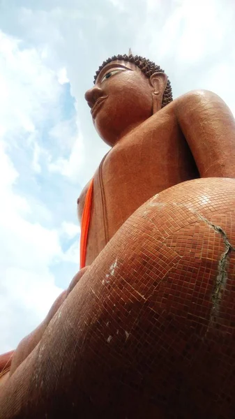 Elegância Estátua Buda Templo Tailandês — Fotografia de Stock