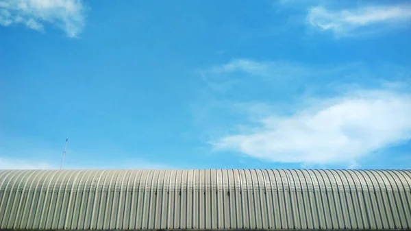 Modèle Toit Zinc Avec Fond Bleu Ciel — Photo