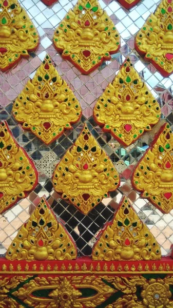 Patrón Pared Iglesia Templo Tailandés — Foto de Stock