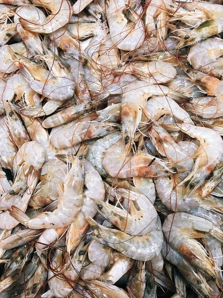 Fresh Shrimp Sold Supermarkets — Stock Photo, Image
