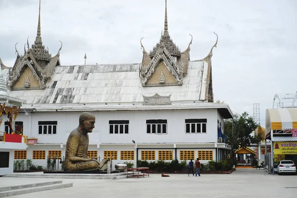 Stor Buddha Staty För Dyrka Thailändska Tempel — Stockfoto