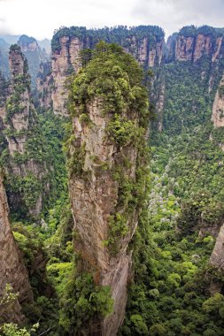 Avatar yüzen dağ Zhangjiajie National Forest Park, Hunan eyaleti Çin ünlü ayağı