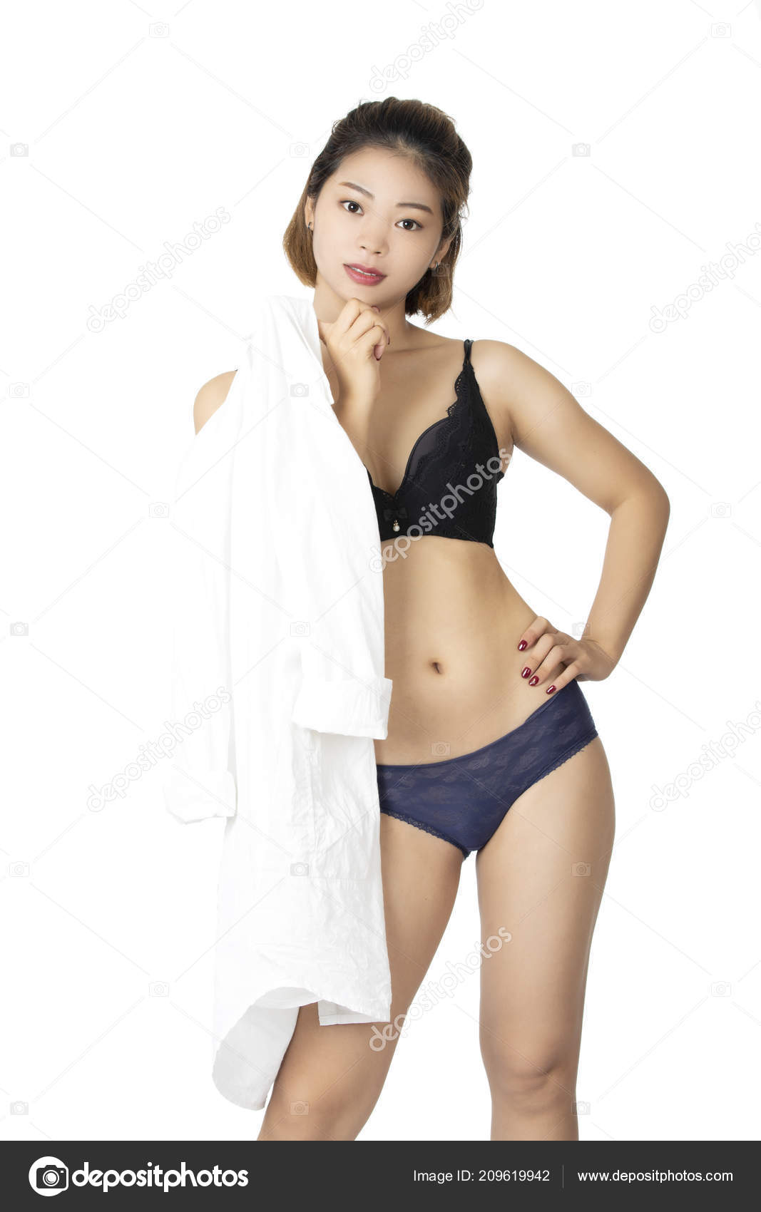Beautiful Woman Posing In Bra And Panties Stock Photo, Picture and Royalty  Free Image. Image 48352510.
