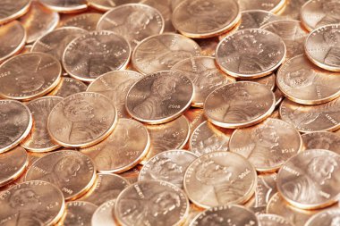 Amerika Birleşik Devletleri sikke, pennies yakın çekim