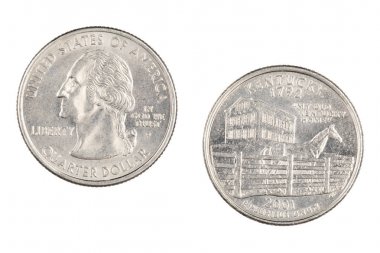 Kentucky 2001p Devlet Hatıra Mahallesi beyaz bir b izole