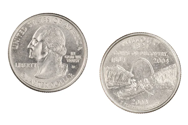 Missouri 2003d devlet Hatıra çeyrek beyaz bir b üzerinde izole