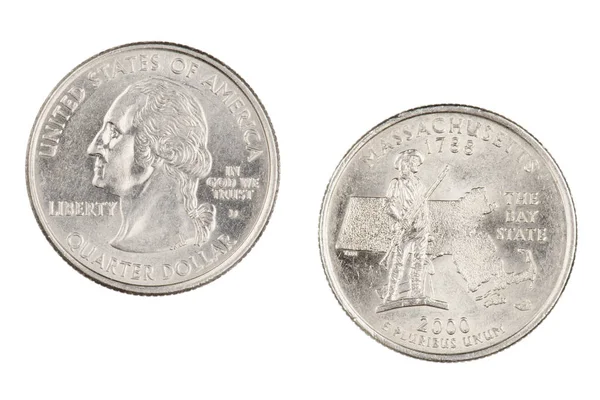 Massachusetts 2000 d devlet Hatıra çeyrek bir w üzerinde izole