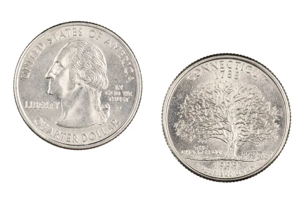 Connecticut 1999p devlet Hatıra çeyrek bir Whit üzerinde izole