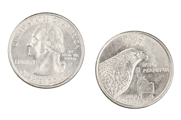 Idaho 2007p devlet Hatıra çeyrek beyaz arka izole