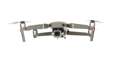 UAV veya drone beyaz arka planda yalıtılmış vurgulama