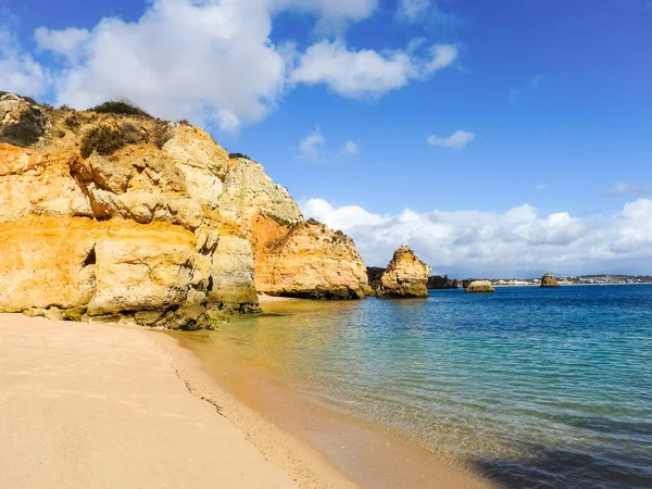 Wybrzeżu Algarve Lagos Spokojne — Zdjęcie stockowe