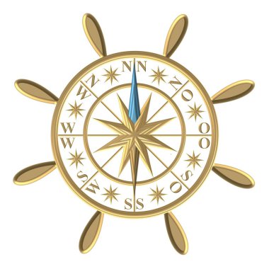 Altın - altın Windrose - altın direksiyon pusula