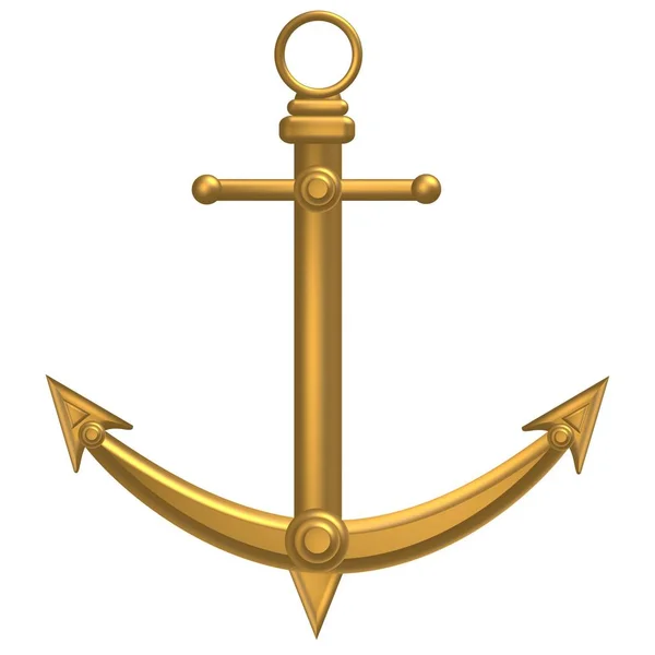 Golden Compass Anchor Wind Rose Steering Wheel Globe Sailing Ship — Stock Photo, Image